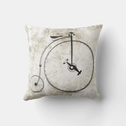 ホームデコ用ノスタルジックな大きな車輪用自転車枕 クッション (裏面)