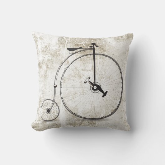 ホームデコ用ノスタルジックな大きな車輪用自転車枕 クッション (正面)