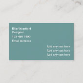 ホームデザインおよびステージングサービス名刺 名刺 (裏面)