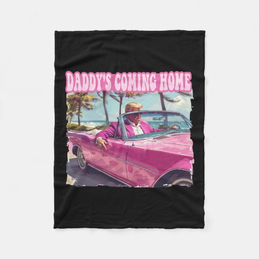 ホームトランプシャツマガおもしろいドナルドトランプ2024 フリースブランケット (正面)