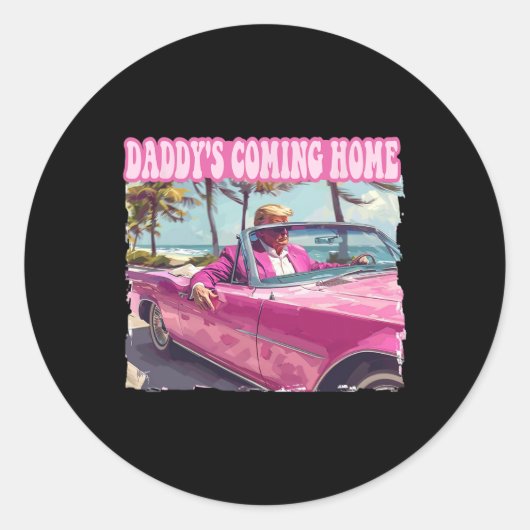 ホームトランプシャツマガおもしろいドナルドトランプ2024 ラウンドシール (正面)