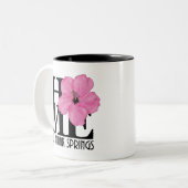 ホームドゥフニアックスプリングスピンクハイビスカス11oz ツートーンマグカップ (正面左)