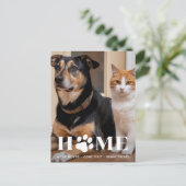 ホームドッグ移動カスタム写真引っ越しました ポストカード (スタンド正面)