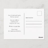 ホームドッグ移動カスタム写真引っ越しました ポストカード (裏面)