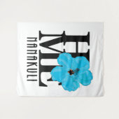 ホームナクリブルーハイビスカス タペストリー (正面(横))