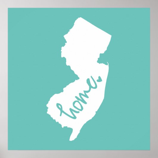 ホームニュージャージーカスタム州の色 ポスター (正面)