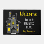 ホームハロウィン幽霊のよく出るへようこそ ドアマット (正面)