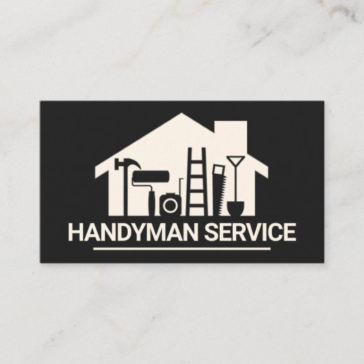 ホームハンドマニツールのシルエット 名刺 (正面)