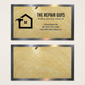 ホームハンマーのロゴ |木目 |金属 (正面&裏面)