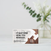 ホームハンマーシルエット建築ツール 名刺 (スタンド正面)