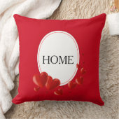 ホームハートオンレッド&ホワイト クッション (ブランケット)