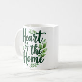 ホームハート | 名前パーソナライズされたの変更 コーヒーマグカップ (正面左)