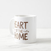 ホームハート | 名前パーソナライズされたの変更 コーヒーマグカップ (正面左)