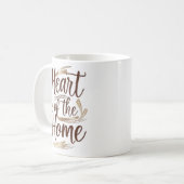 ホームハート | 名前パーソナライズされたの変更 コーヒーマグカップ (正面左)