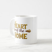 ホームハート | 名前パーソナライズされたの変更 コーヒーマグカップ (正面左)