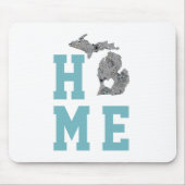 ホームバイミシガンザレイク素晴らしス州 マウスパッド (正面)