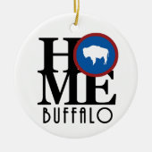 ホームバッファローワイオミング セラミックオーナメント (正面)