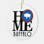 ホームバッファローワイオミング セラミックオーナメント (左)