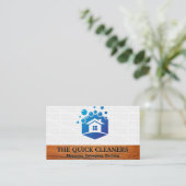 ホームバブルのロゴ | クリーニング 名刺 (スタンド正面)