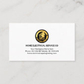 ホームバルブ金ゴールド電気回路プラグ 名刺 (裏面)