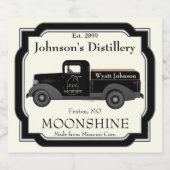 ホームバーおもしろいムーンシャインジュグヴィンテージ リキュールボトルラベル (シングルラベル)