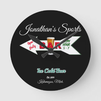 ホームバータバーンマンケーブコールドビールマンケーブウォール ラウンド壁時計