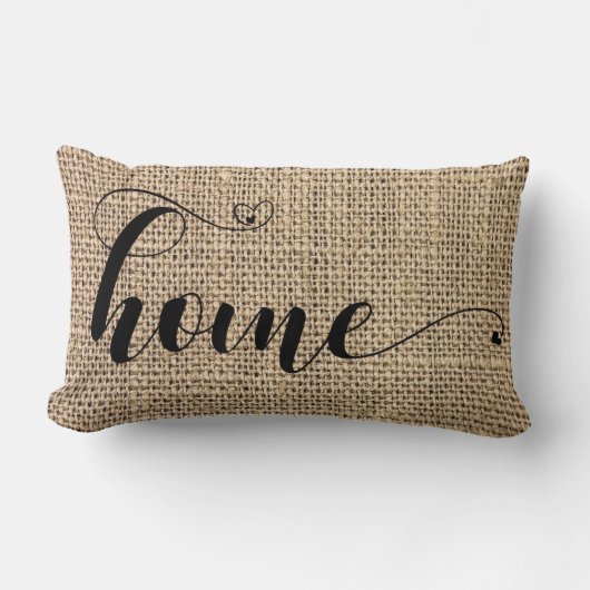 ホームバ素朴ーラップカントリー手書きハートシック ランバークッション (正面)