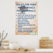 ホームパフォーマンスプロフェッショナルの規則 ポスター (キッチン)