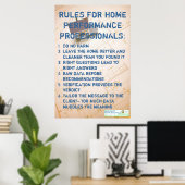 ホームパフォーマンスプロフェッショナルの規則 ポスター (ホームオフィス)