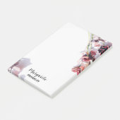 ホームパーソナライズされたオフィスピンク&パープル花模様位置 ポストイット (アングル)