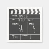 ホームパーソナライズされたシアターカスタム映画クラップボード スタンダードカクテルナプキン (正面)