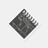 ホームパーソナライズされたシアターカスタム映画クラップボード スタンダードカクテルナプキン (角)