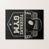 ホームパーソナライズされたジムケトルベルフィットネストレーナー ジグソーパズル (横)