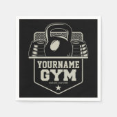 ホームパーソナライズされたジムケトルベルフィットネストレーナー スタンダードカクテルナプキン (正面)