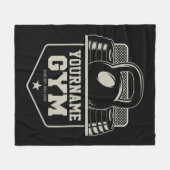 ホームパーソナライズされたジムケトルベルフィットネストレーナー フリースブランケット (正面(横))