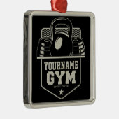 ホームパーソナライズされたジムケトルベルフィットネストレーナー メタルオーナメント (右)