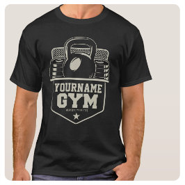 ホームパーソナライズされたジムケトルベルフィットネストレーナー Tシャツ