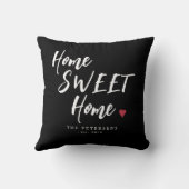 ホームパーソナライズされたスイートホームの名前 クッション (裏面)