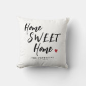 ホームパーソナライズされたスイートホームの名前 クッション (正面)
