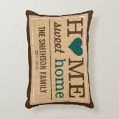 ホームパーソナライズされたスイートホームファミリーウェルカムサイン アクセントクッション (正面(垂直))