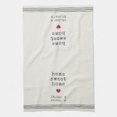 ホームパーソナライズされたスイートホーム座標 キッチンタオル (縦)