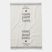 ホームパーソナライズされたスウィートホームファミリー名 キッチンタオル (縦)