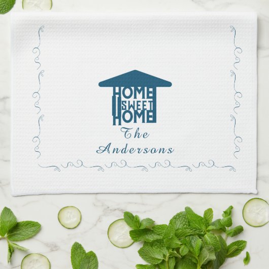 ホームパーソナライズされたスウィートホーム キッチンタオル (折り畳み)