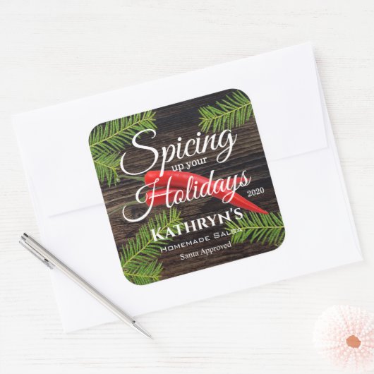 ホームパーソナライズされたメイドサルサ スクエアシール (封筒)