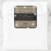 ホームパーソナライズされたメイドホリデーラム スクエアシール (バッグ)