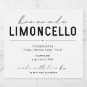 ホームパーソナライズされたメイドリモンチェロボトルラベル リキュールボトルラベル (シングルラベル)
