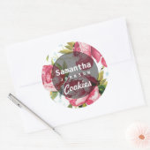 ホームパーソナライズされたメイドCookieの名前 |ベーカリーラベル ラウンドシール (封筒)