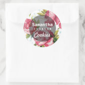 ホームパーソナライズされたメイドCookieの名前 |ベーカリーラベル ラウンドシール (バッグ)
