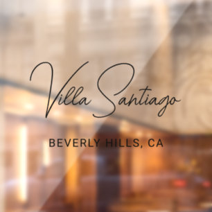 ホームパーソナライズされたモダンレジデンスの名前 ウィンドウサイン