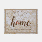 ホームパーソナライズされた州コンフェイククリート ドアマット (正面)